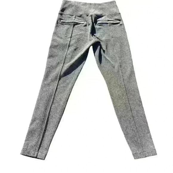 ATHLETA Delancey Herringbone Tight Leggings Size Medium Black/Grey - Picture 2 of 6
